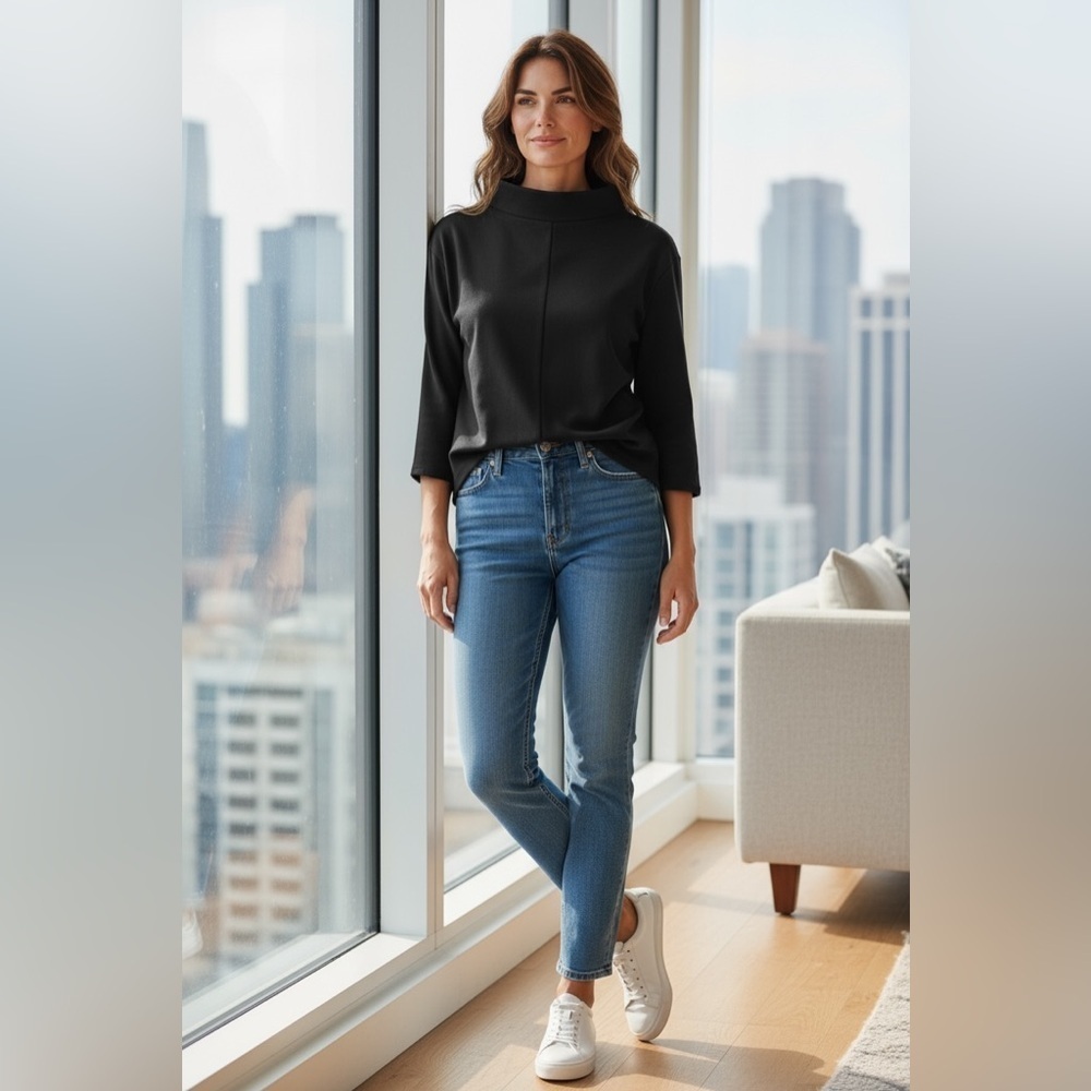 WEILL | Elegant Black Women's Blouse | Size 4